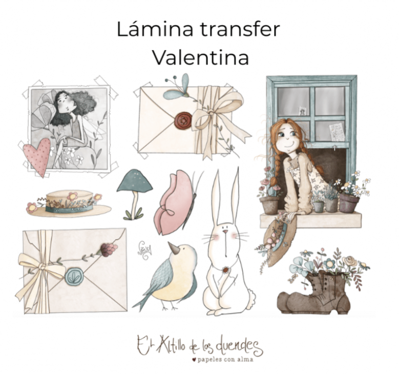 Lámina Transfer DTF Valentina
