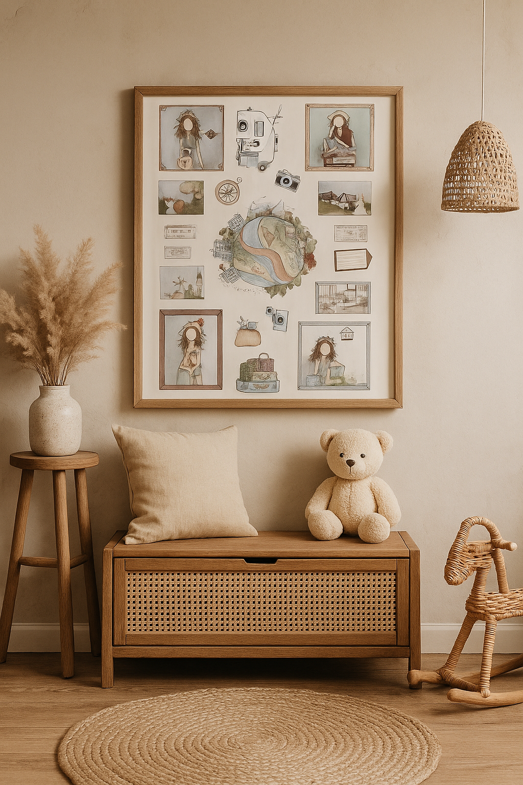 Panel Tela “Viaje con Ofelia” – Algodón Percal OEKO-TEX® | El Altillo de los Duendes