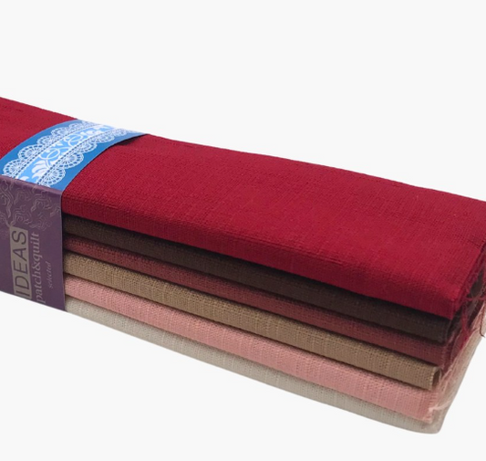 Precortado telas japonesas tonos fríos para patchwork – Pack 6 piezas | Algodón 100%