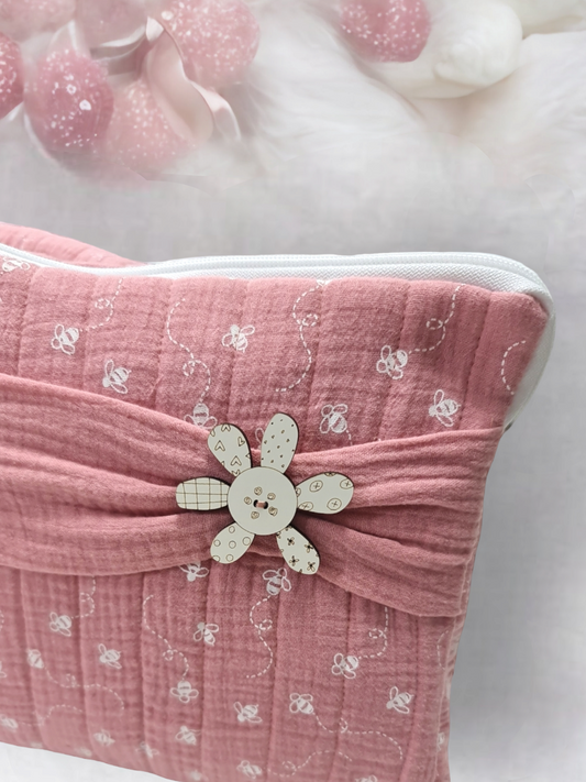 Neceser cremallera, muselina