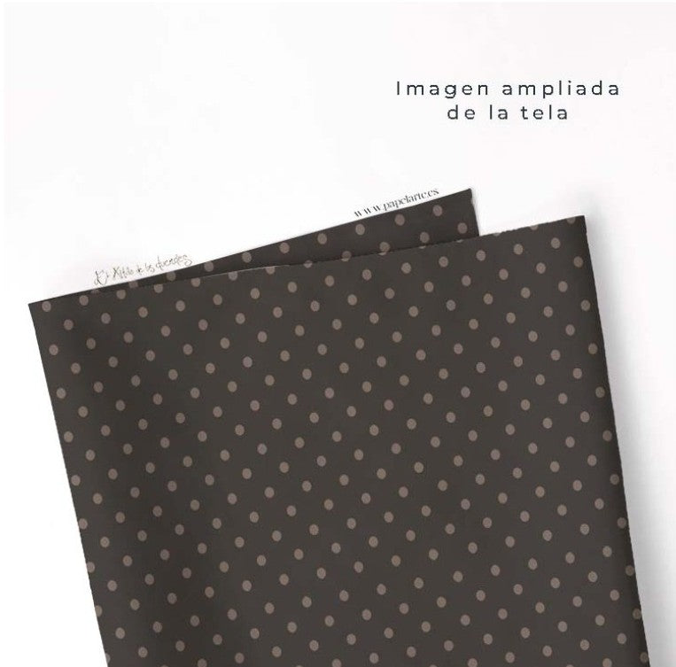 Tela puntitos color topo