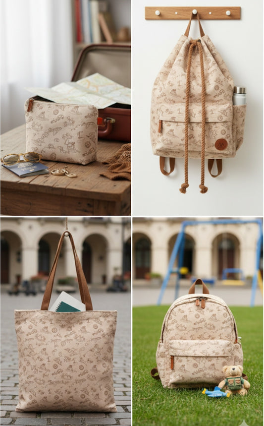 Allover dibujos de viaje con Ofelia