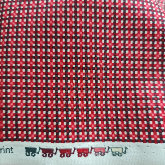 Tela cuadro rojo/marrón T . Henry Glass