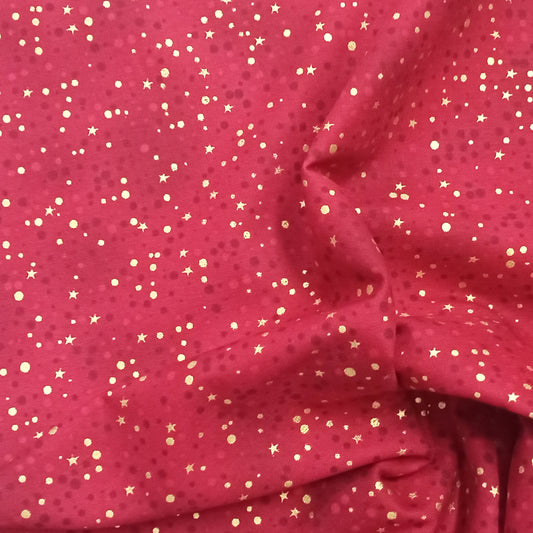 Puntos y Estrellas fondo rojo navideñas