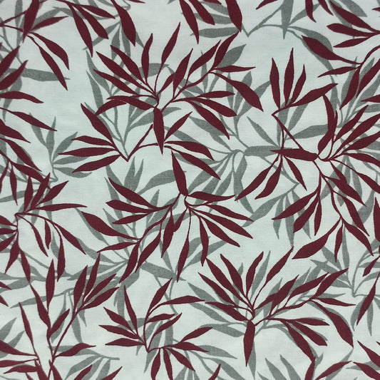 Tela trasera estampado de hojas C117