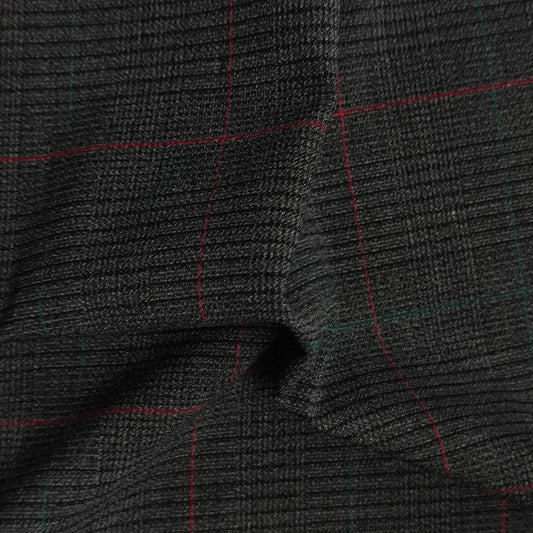 Tela principe de gales rojo y verde y gris