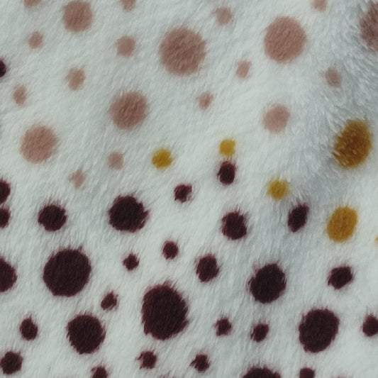 Coralina con puntos de colores sobre fondo blanco