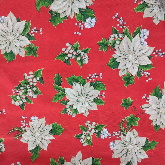 Loneta flores Navidad