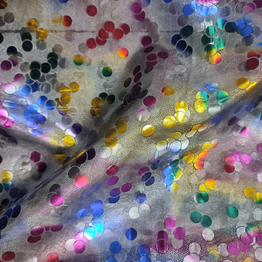 Gasa con topos multicolor