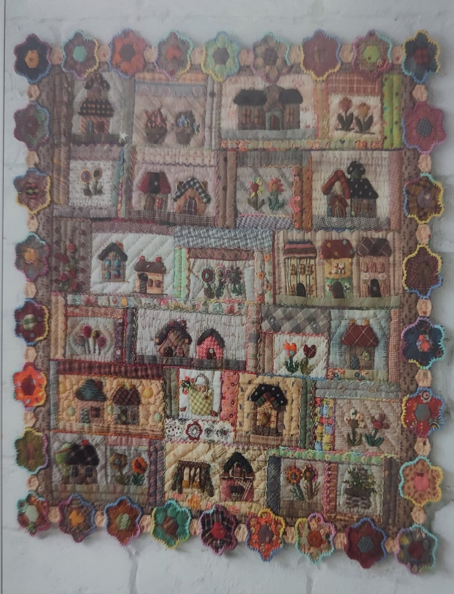 Aplicaciones de casas, flores y Sunbonnet Sue
