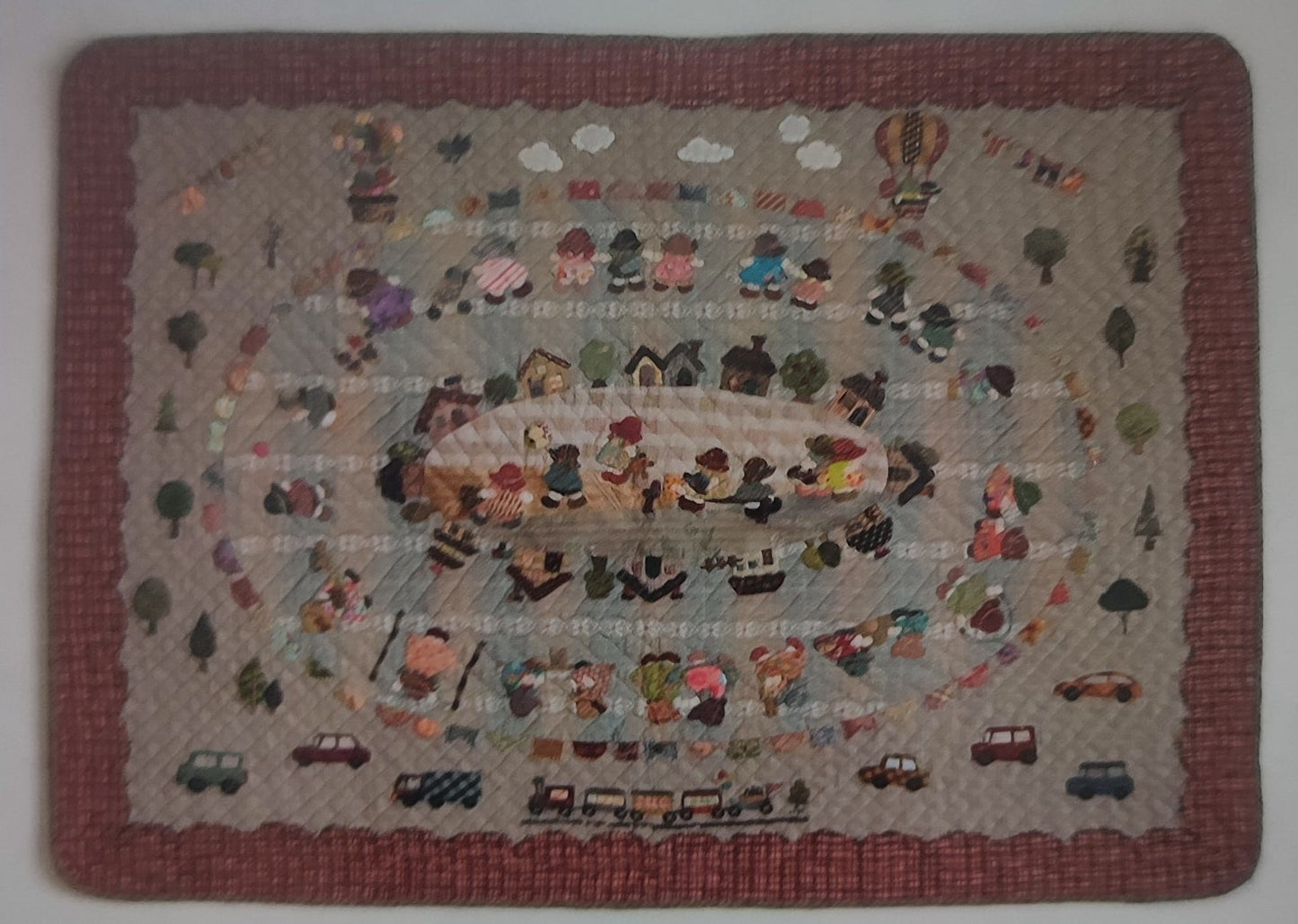 Aplicaciones de casas, flores y Sunbonnet Sue
