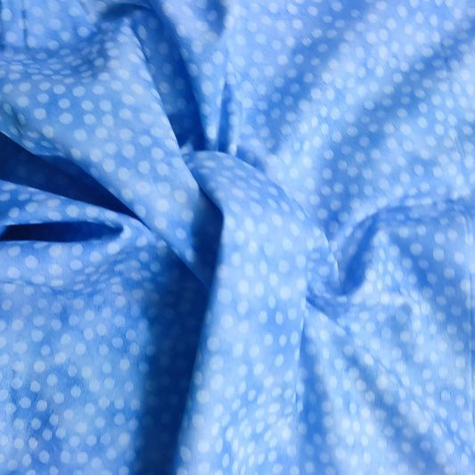 Tela Lunares blancos fondo azul