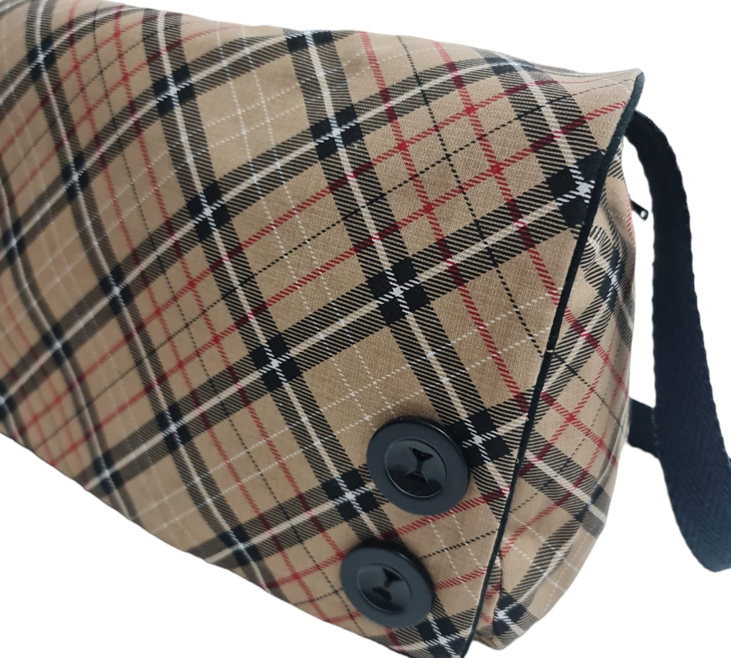Bolso bandolera con cuadros