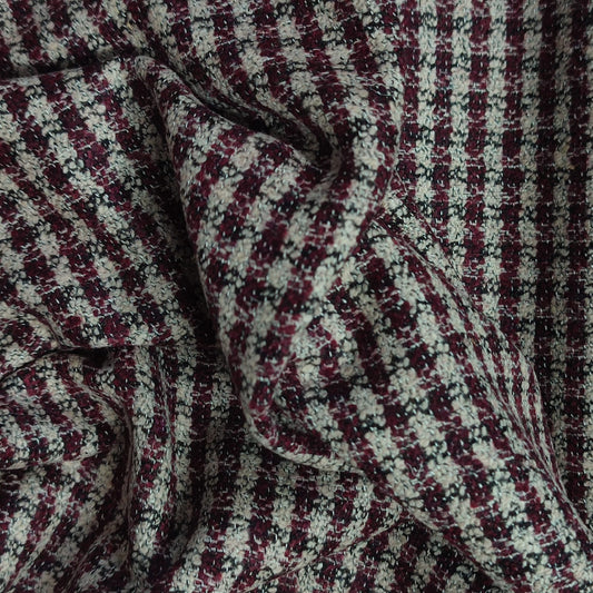 Paño fino de cuadros malva