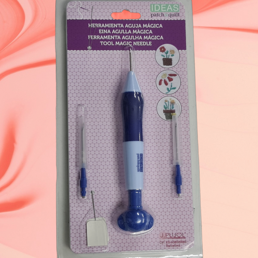 Aguja Mágica para bordado en relieve.