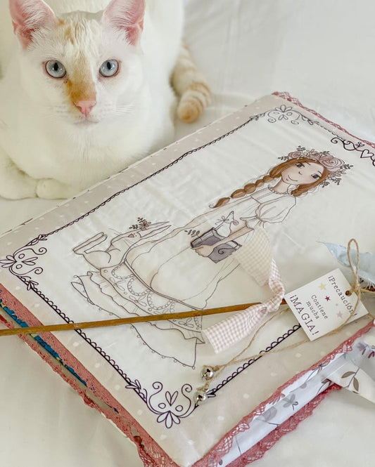 Allover flores y hojas mi comunión