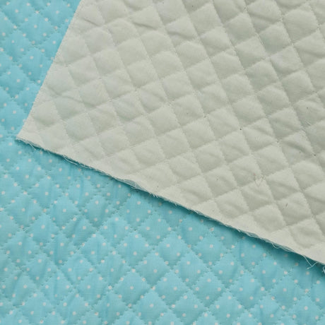 Printed Acolchado azul Topito Blanco