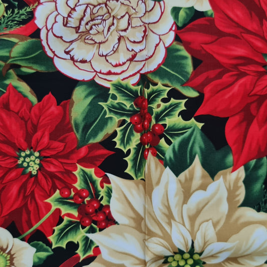 Panel Flores Navideñas negras