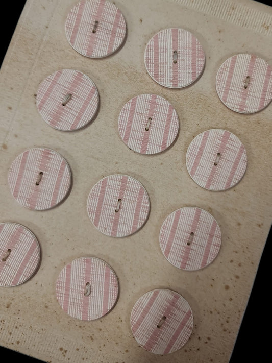 Botones años 20 redondos color rosa y azul