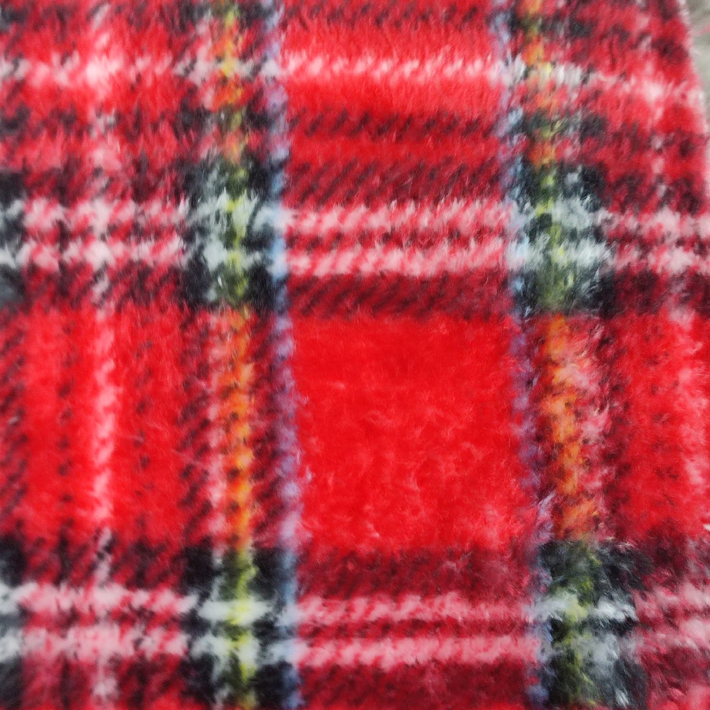 Tejido Coralina cuadro escocés en rojo