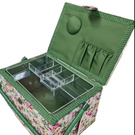 Costurero Madera Florecillas