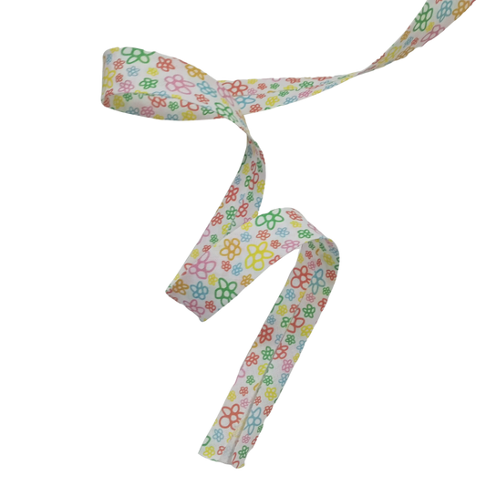 Bies Flores de colores, 100% Algodón