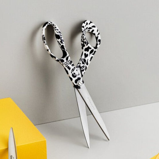 Tijera Friskars Animal Print blanco y negro 21 cm