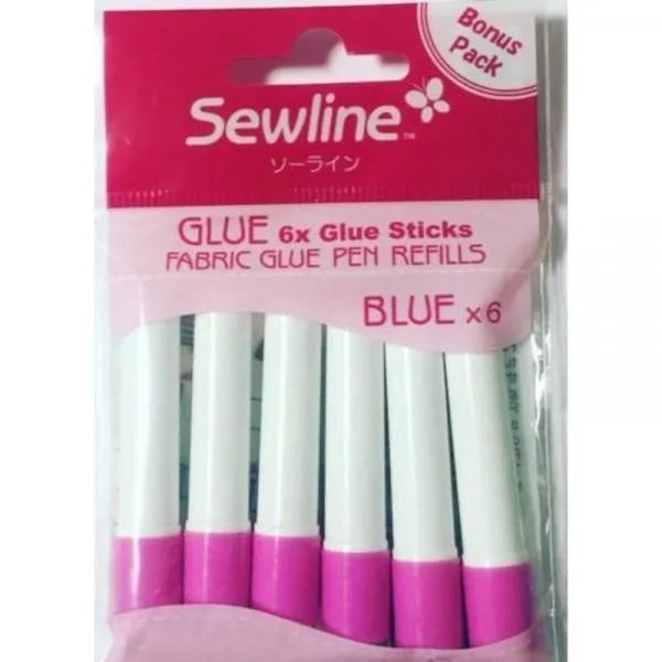 Sewline - Recambio para bolígrafo de pegamento, color azul, paquete de 6