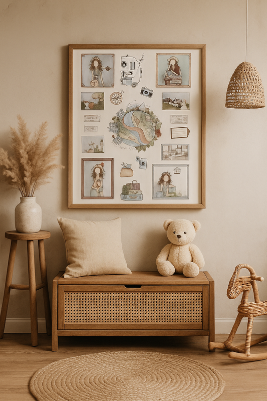 Panel Tela “Viaje con Ofelia” – Algodón Percal OEKO-TEX® | El Altillo de los Duendes