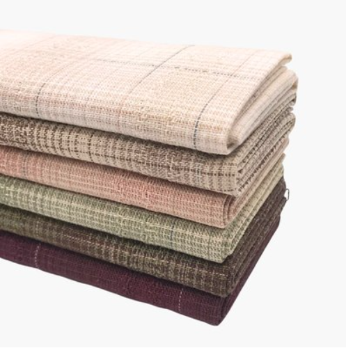 Precortado telas japonesas tonos fríos para patchwork – Pack 6 piezas | Algodón 100%