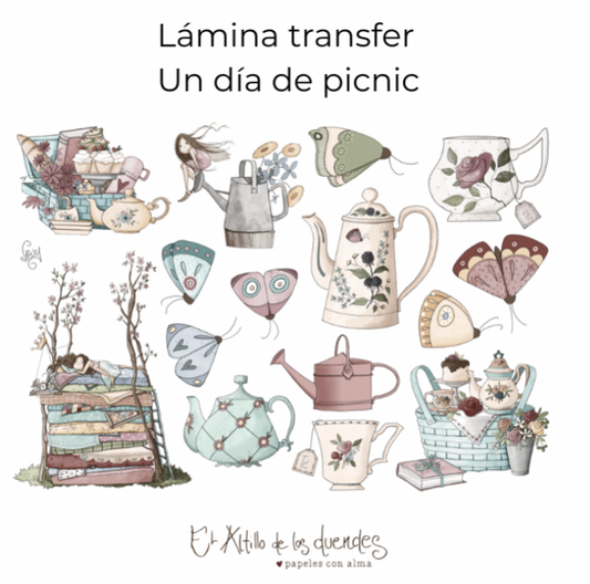 Hoja Transfer DTF Un día de picnic