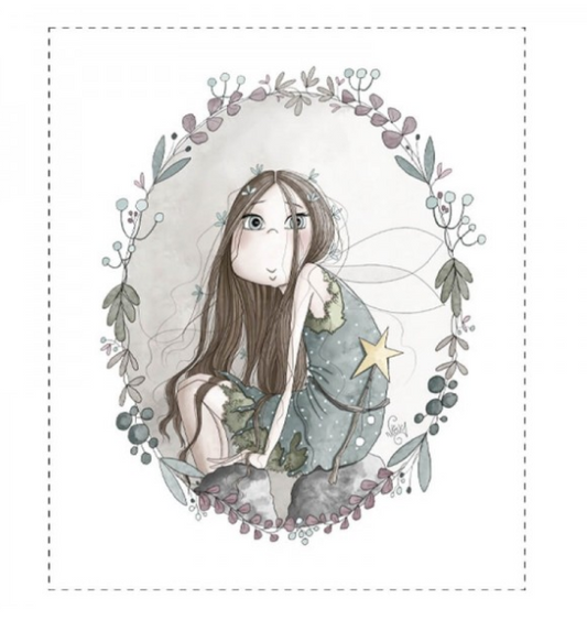 Mini Panel de Tela “Ninfa del Bosque” | El Altillo de los Duendes – Algodón OEKO-TEX®