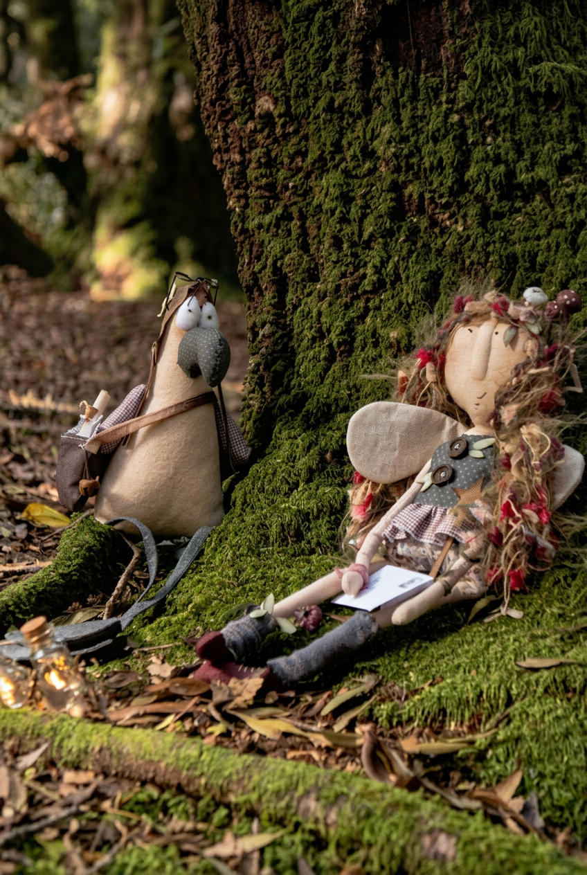 Proyectos de Musgo y Gustavo juntos junto a un árbol