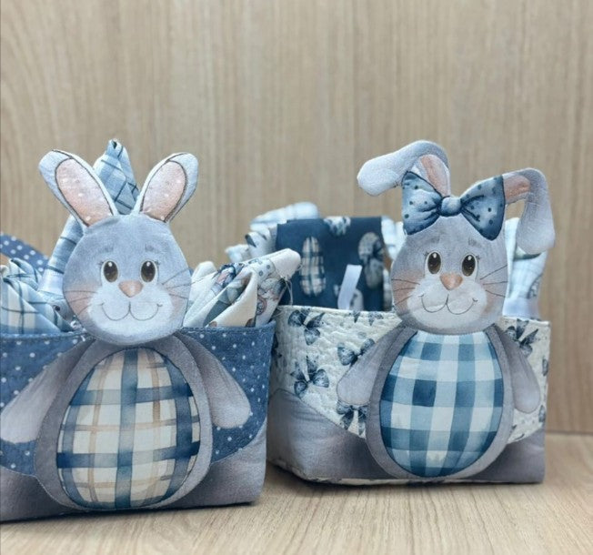 PANEL CESTA CON MINI CONEJO PASCUA