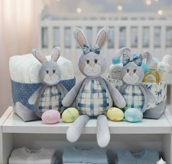 PANEL CESTA CON MINI CONEJO PASCUA