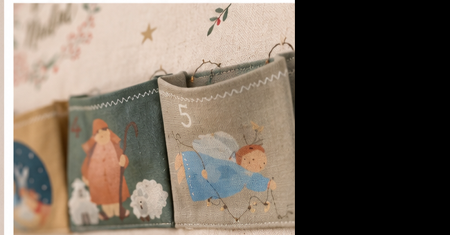 Panel  Calendario de Adviento Bon Nadal · Loneta 100% algodón