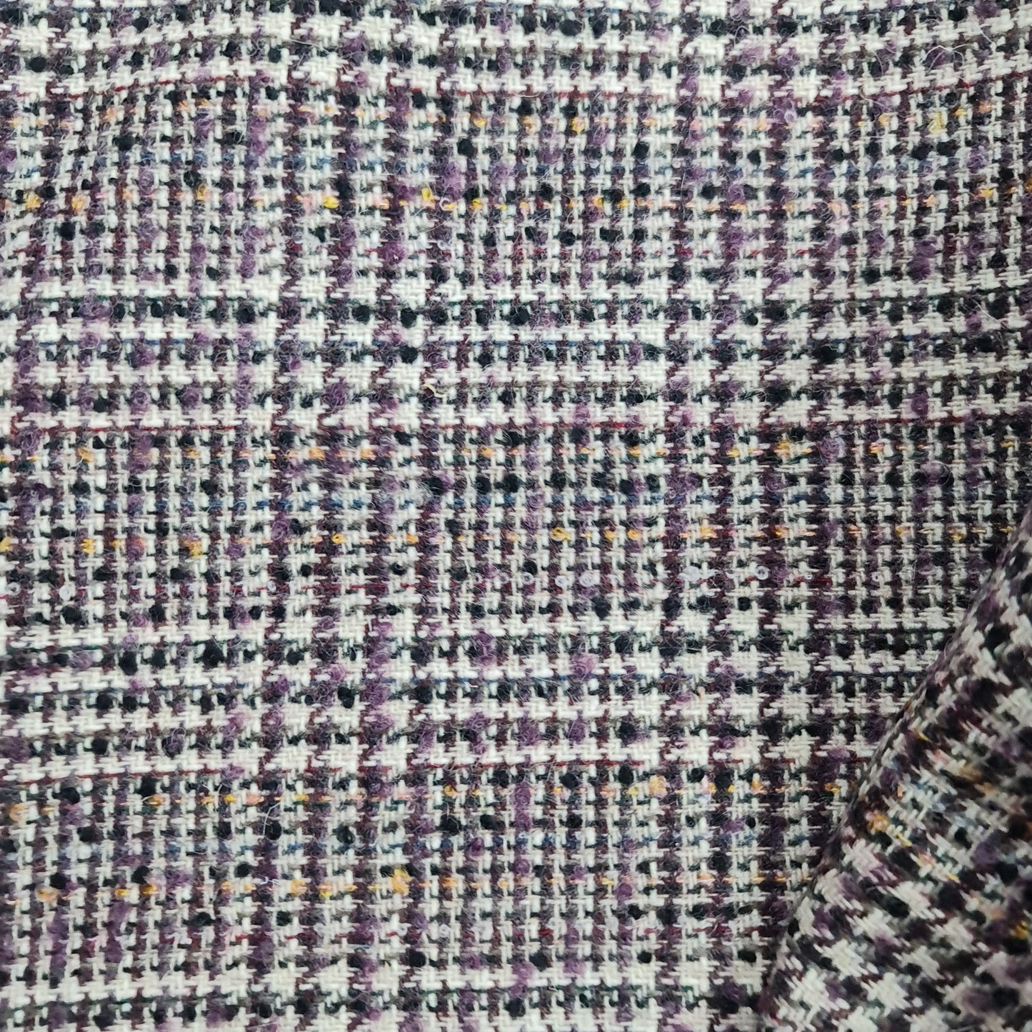 Paño fino de cuadros malva