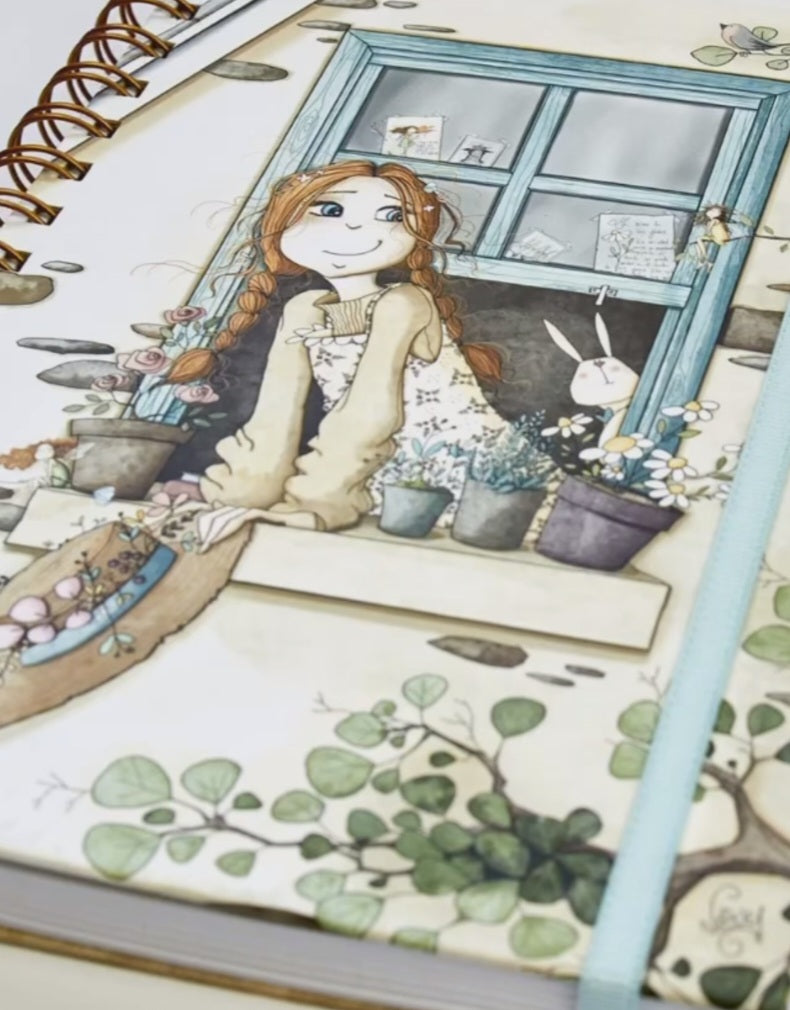 Bullet journal Valentina en la ventana