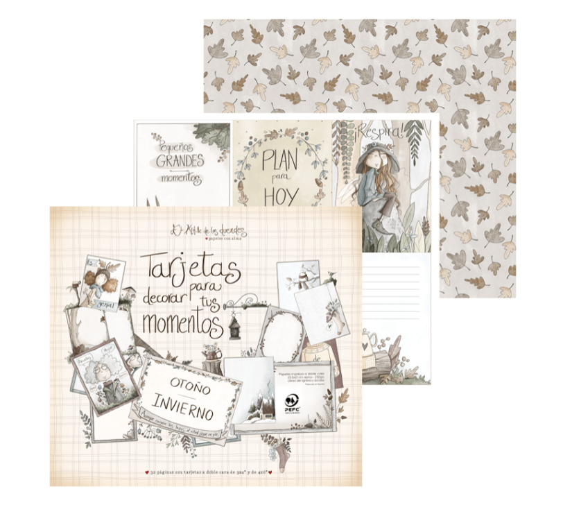Bloc Tarjetas Decorativas Otoño Invierno – El Altillo de los Duendes