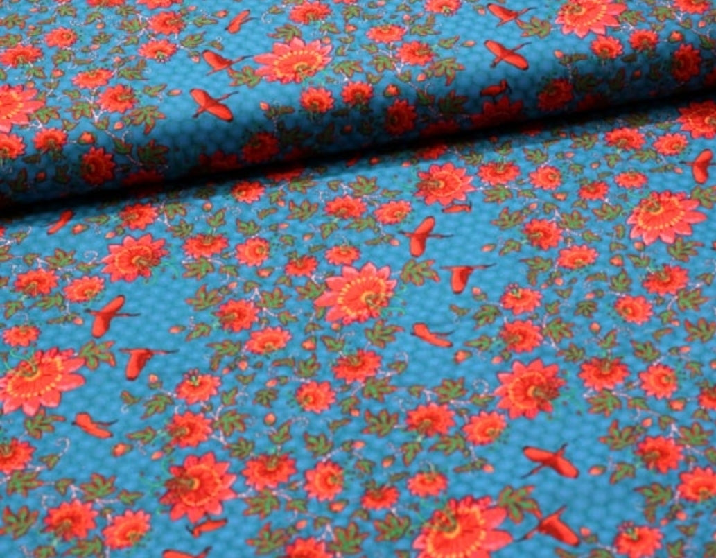 Tela estampada Ibis Magicountry Azul