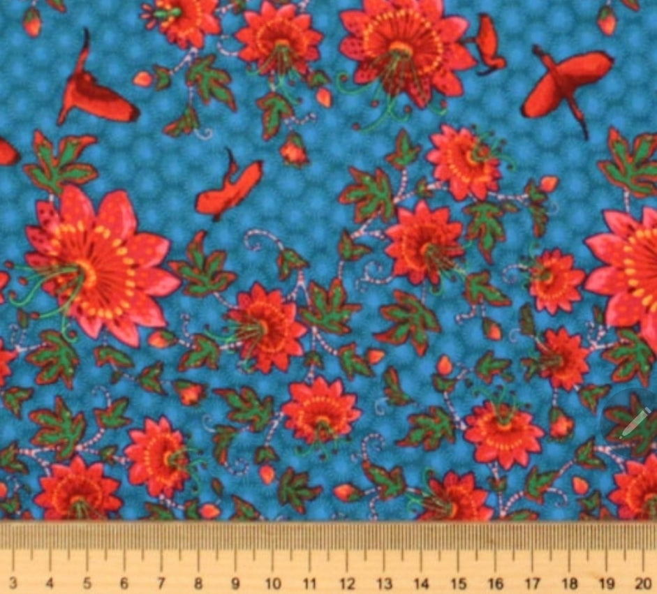 Tela estampada Ibis Magicountry Azul