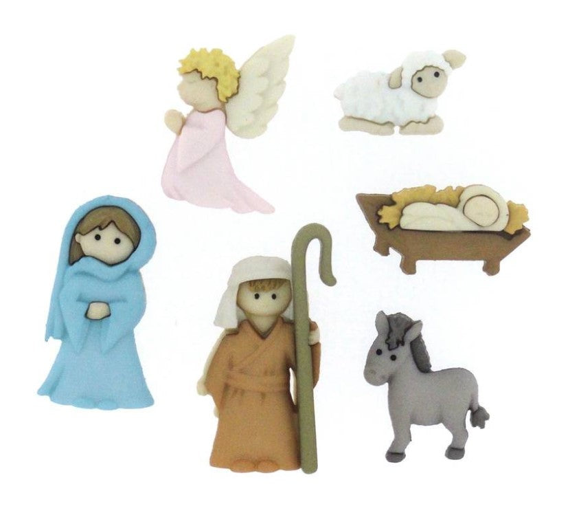 Botones decorativos navidad "belén"