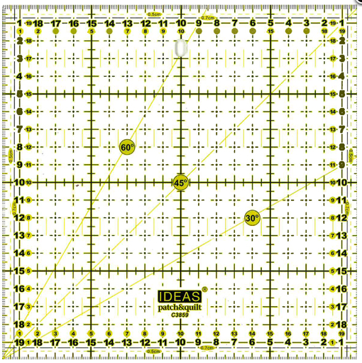 Regla 20 x 20 cm