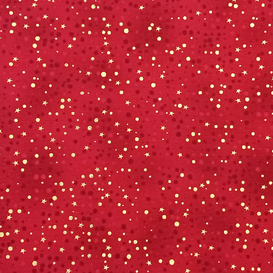 Puntos y Estrellas fondo rojo navideñas