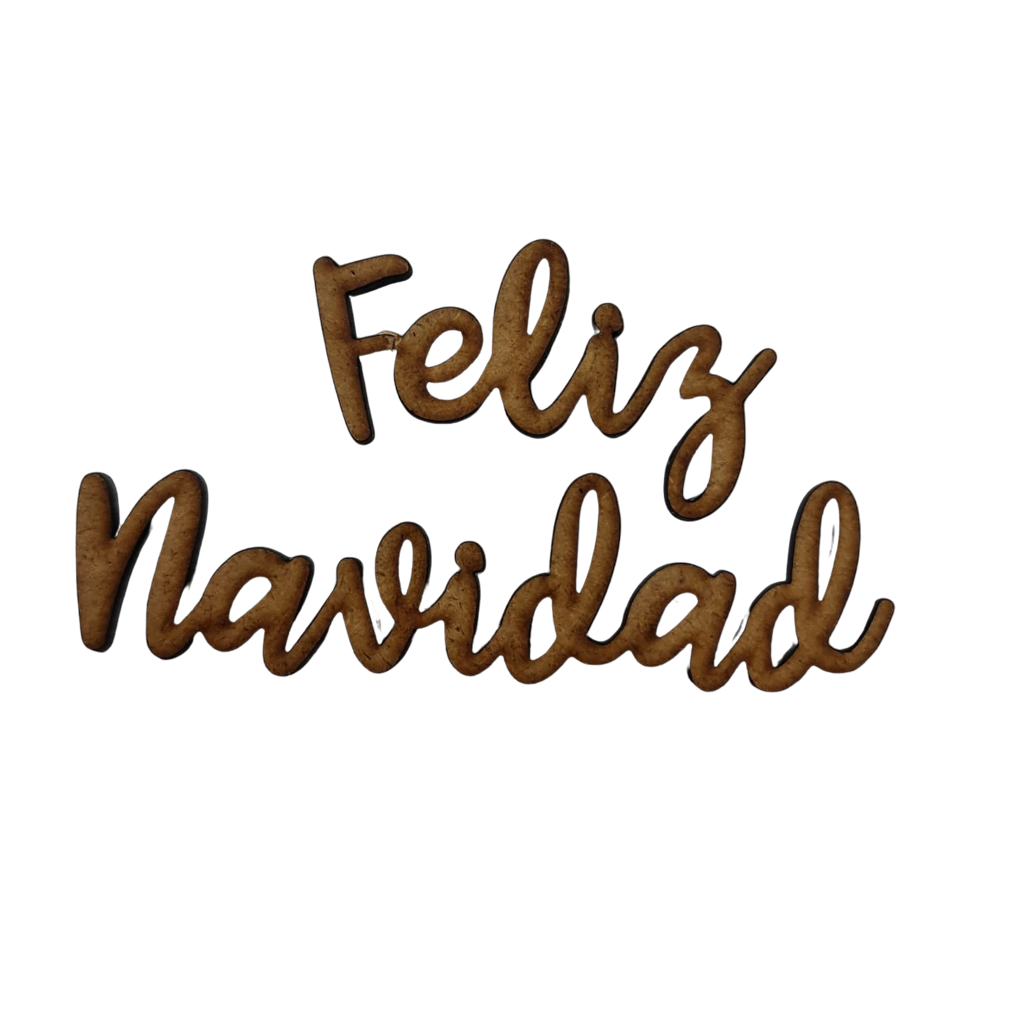 Felicitación Navideña en madera, feliz navidad