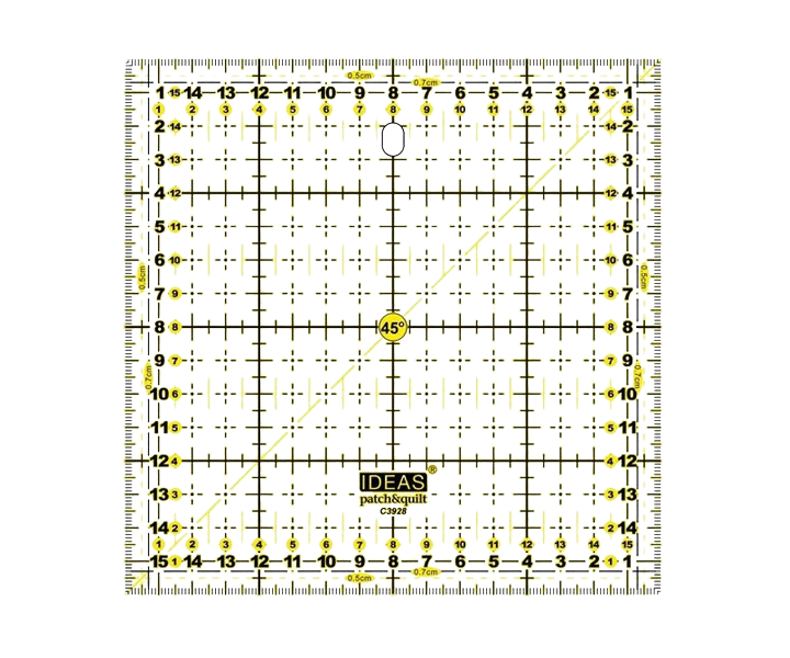 Regla 15cm x 15cm