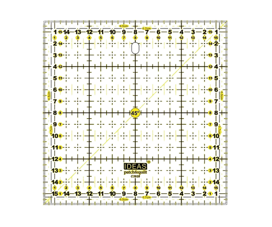 Regla 15cm x 15cm